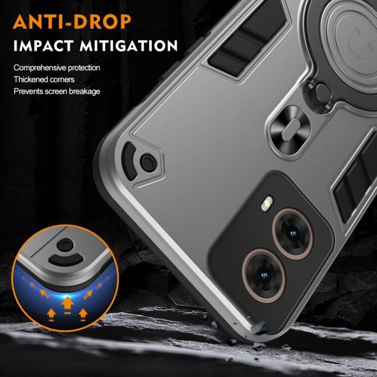Захисний чохол UniCase Cosmic Armor для Motorola Moto G85 - Black: фото 7 з 8