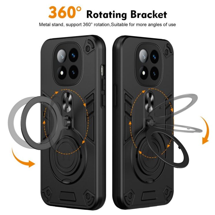 Защитный чехол UniCase Cosmic Armor для Xiaomi Redmi Note 14 Pro Plus - Black: фото 2 из 7