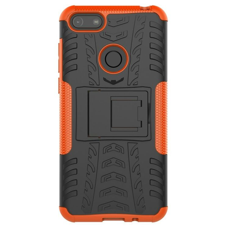 Противоударный чехол UniCase Hybrid X для Motorola Moto E6 Play (XT2029) - Black / Orange: фото 2 из 7