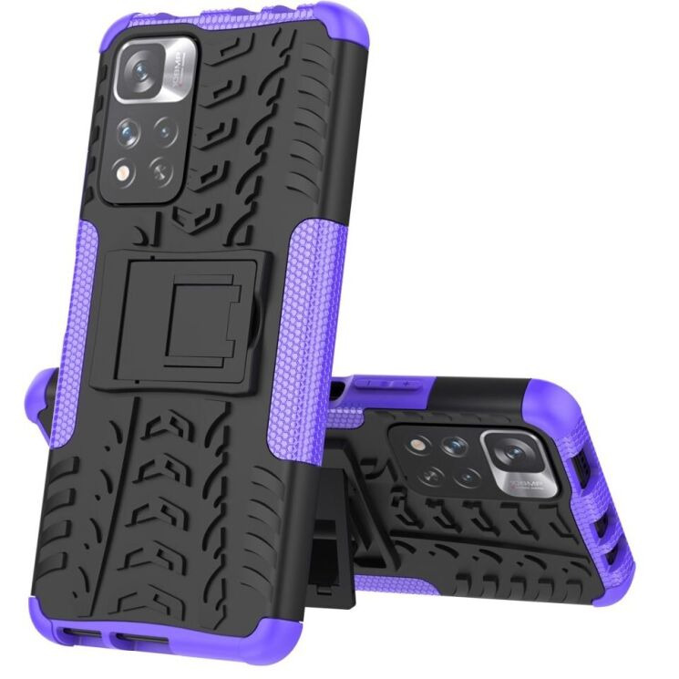 Противоударный чехол UniCase Hybrid X для Xiaomi Redmi Note 11 Pro (Chinese) / Note 11 Pro+ - Purple: фото 8 из 18