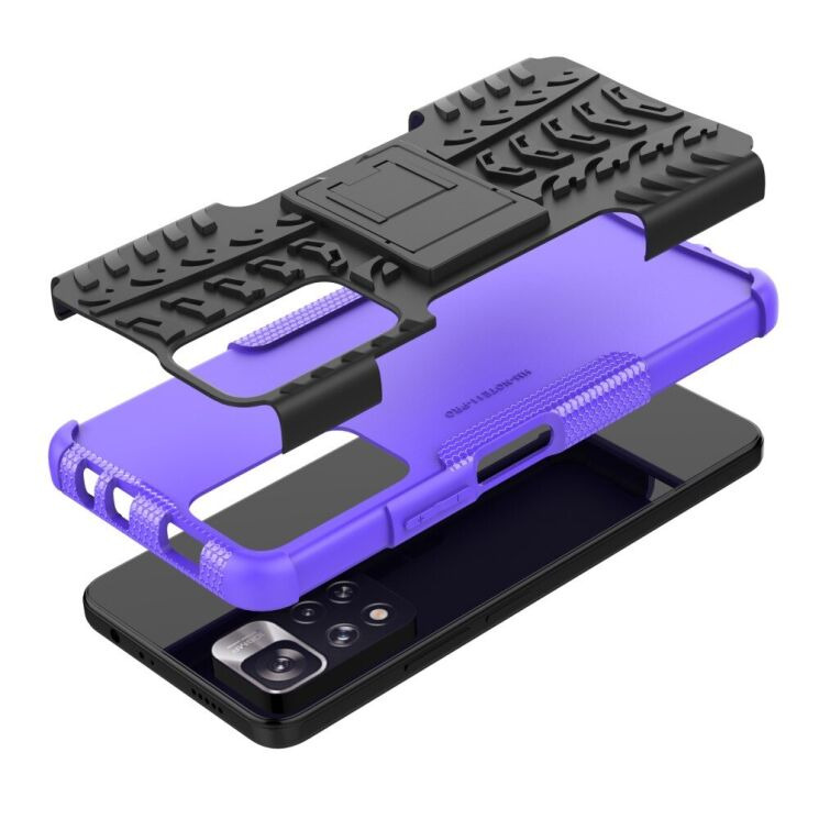 Противоударный чехол UniCase Hybrid X для Xiaomi Redmi Note 11 Pro (Chinese) / Note 11 Pro+ - Purple: фото 7 из 18