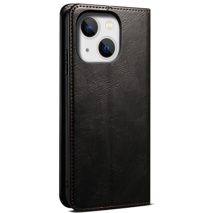 Защитный чехол UniCase Leather Wallet для Apple iPhone 15 - Black: фото 5 из 9