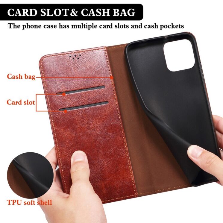 Защитный чехол UniCase Leather Wallet для Apple iPhone 15 - Black: фото 9 из 9