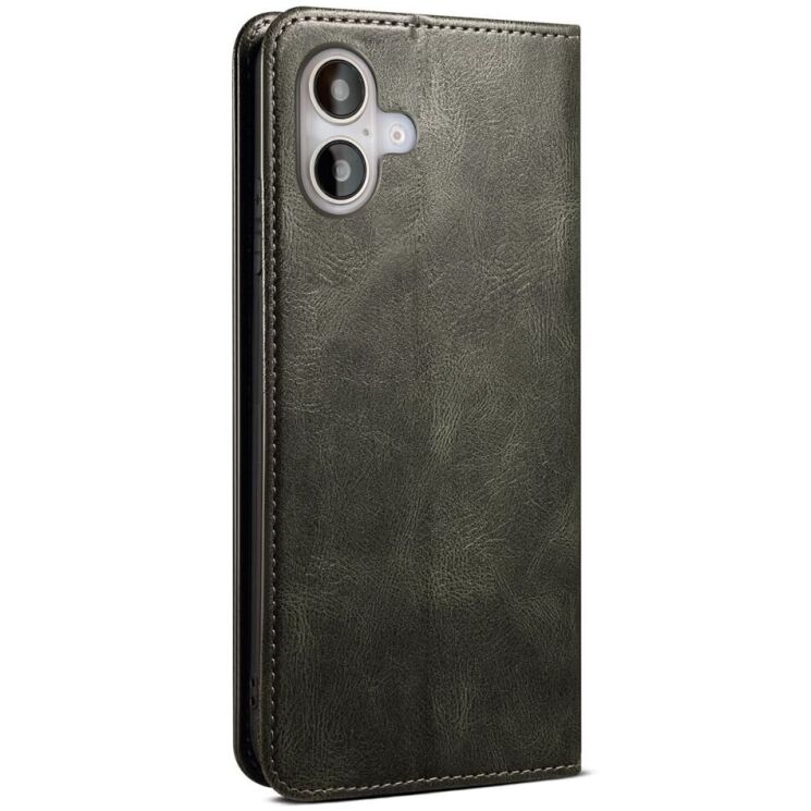 Защитный чехол UniCase Leather Wallet для Apple iPhone 16 Plus - Green: фото 5 из 10