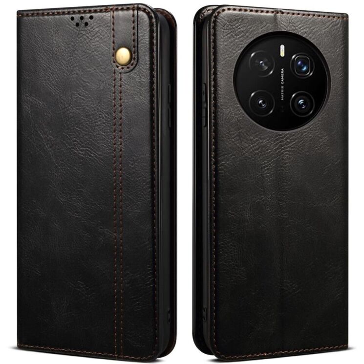 Защитный чехол UniCase Leather Wallet для Honor Magic 7 Pro - Black: фото 1 из 7