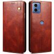 Защитный чехол UniCase Leather Wallet для Motorola Moto G24 / G04 / G04s / E14 - Brown (347841Z)