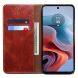 Защитный чехол UniCase Leather Wallet для Motorola Moto G24 / G04 / G04s / E14 - Brown (347841Z). Фото 2 из 9