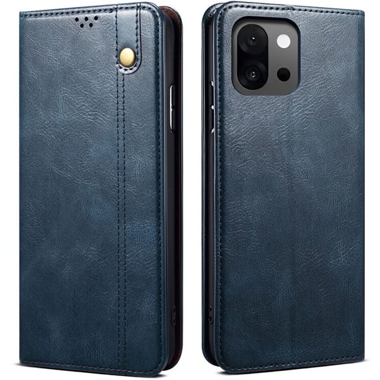 Захисний чохол UniCase Leather Wallet для OnePlus 13T - Blue: фото 1 з 7