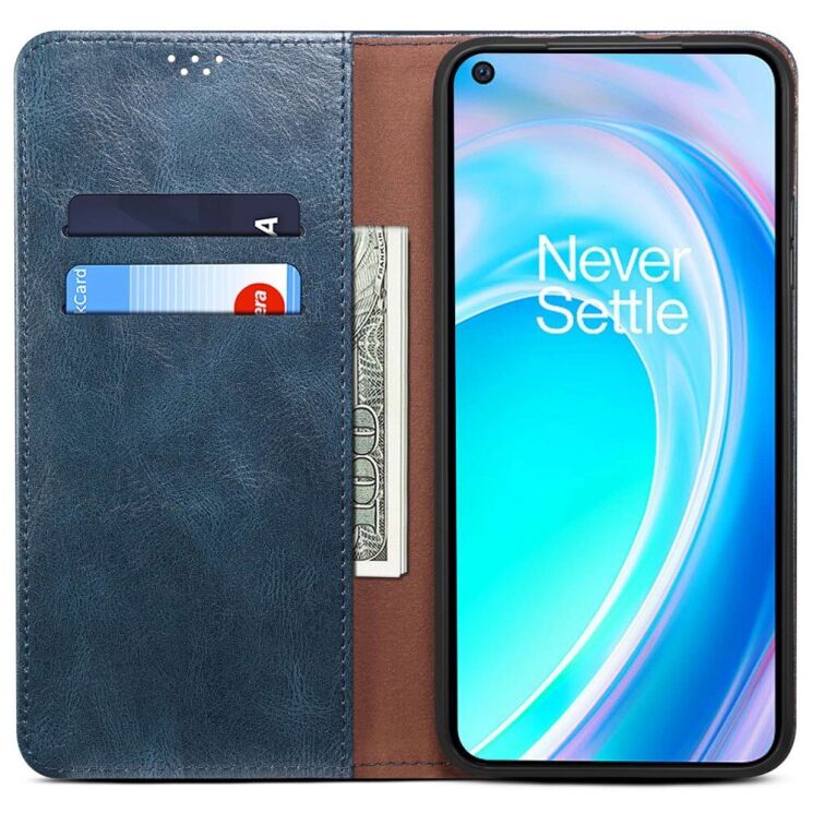 Чохол-книжка з кишеньками UniCase Leather Wallet для OnePlus Nord CE 2 Lite - Blue: фото 2 з 18