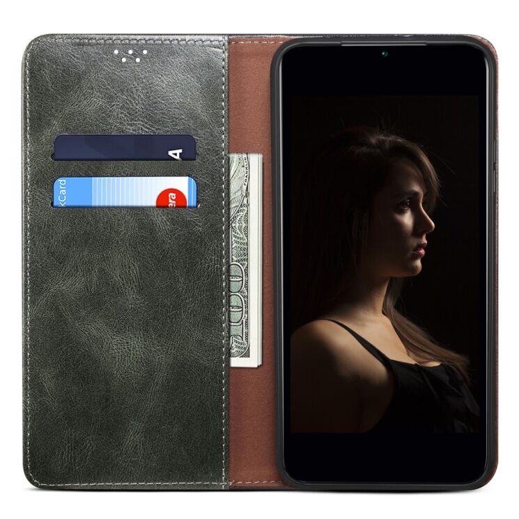 Захисний чохол UniCase Leather Wallet для Realme C65 - Green: фото 2 з 7