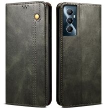 Защитный чехол UniCase Leather Wallet для Realme C65 - Green: фото 1 из 7