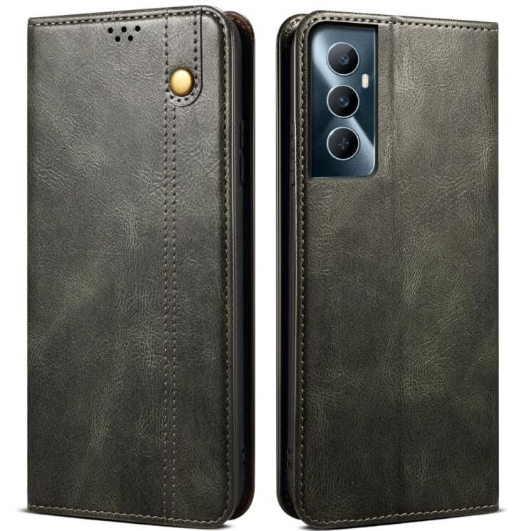 Захисний чохол UniCase Leather Wallet для Realme C65 - Green: фото 1 з 7