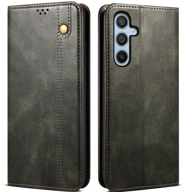 Защитный чехол UniCase Leather Wallet для Samsung Galaxy A26 (A266) - Green: фото 1 из 7