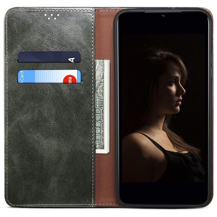 Защитный чехол UniCase Leather Wallet для Samsung Galaxy A26 (A266) - Green: фото 2 из 7