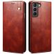 Защитный чехол UniCase Leather Wallet для Samsung Galaxy S22 - Brown (290053Z). Фото 1 из 31