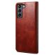 Защитный чехол UniCase Leather Wallet для Samsung Galaxy S22 - Brown (290053Z). Фото 3 из 31