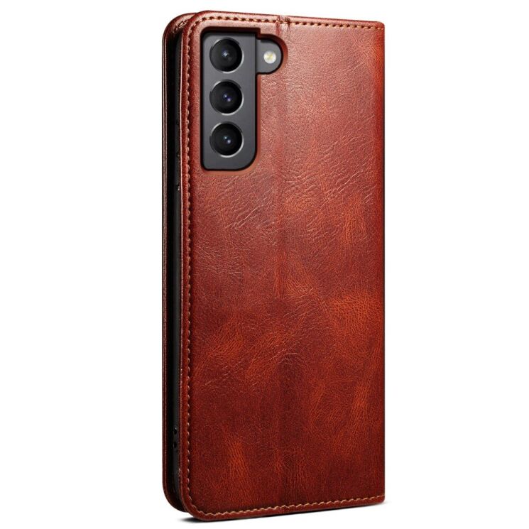 Защитный чехол UniCase Leather Wallet для Samsung Galaxy S22 - Brown: фото 4 из 31