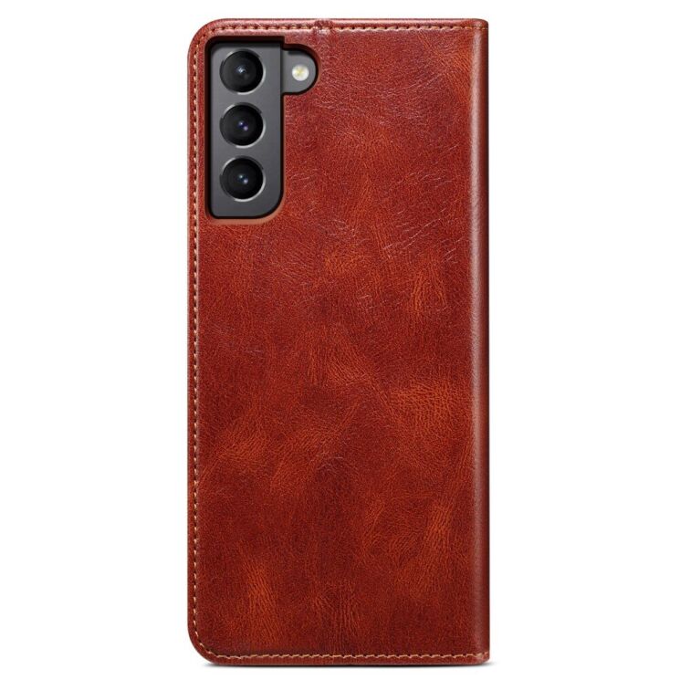 Защитный чехол UniCase Leather Wallet для Samsung Galaxy S22 - Brown: фото 5 из 31