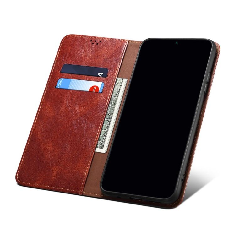 Защитный чехол UniCase Leather Wallet для Samsung Galaxy S22 - Brown: фото 10 из 31