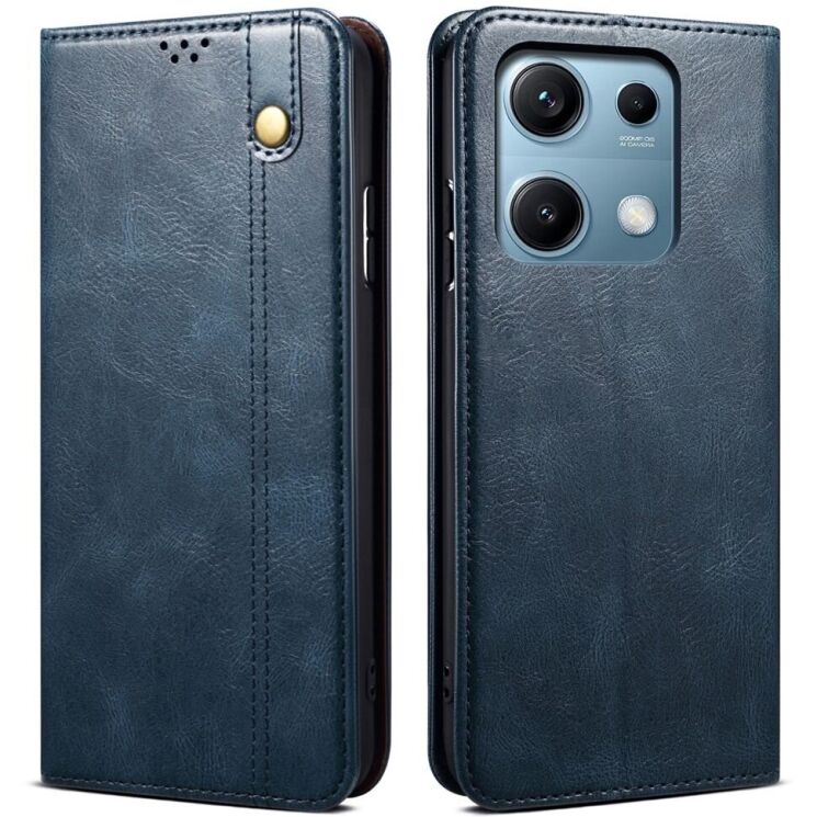 Захисний чохол UniCase Leather Wallet для Xiaomi Redmi Note 14S - Blue: фото 1 з 7