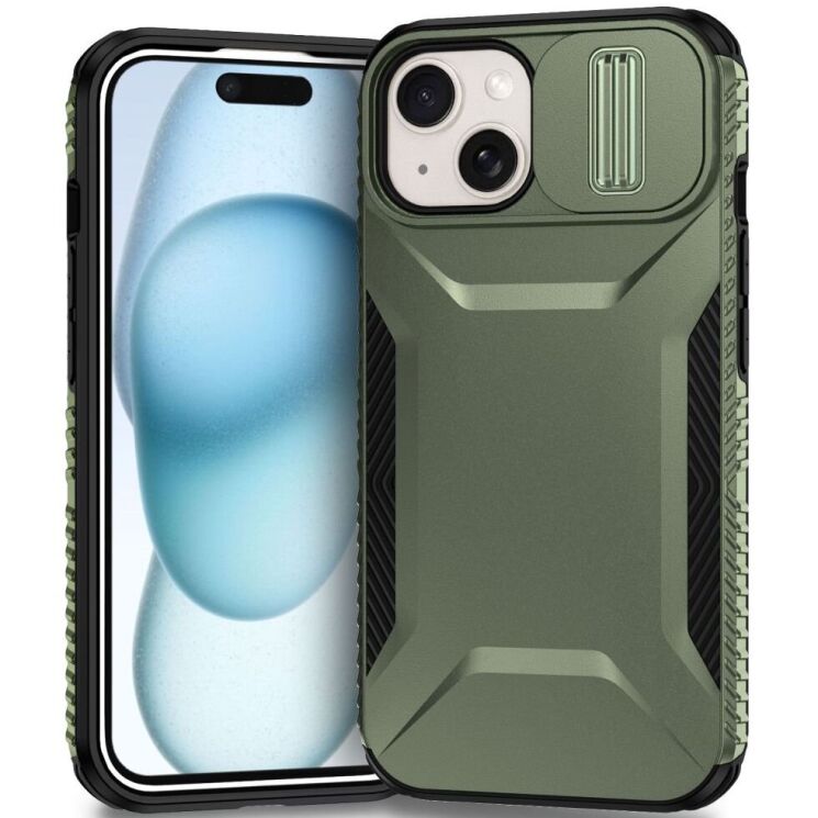 Защитный чехол UniCase Shuttle Guard для Apple iPhone 15 - Green: фото 1 из 7