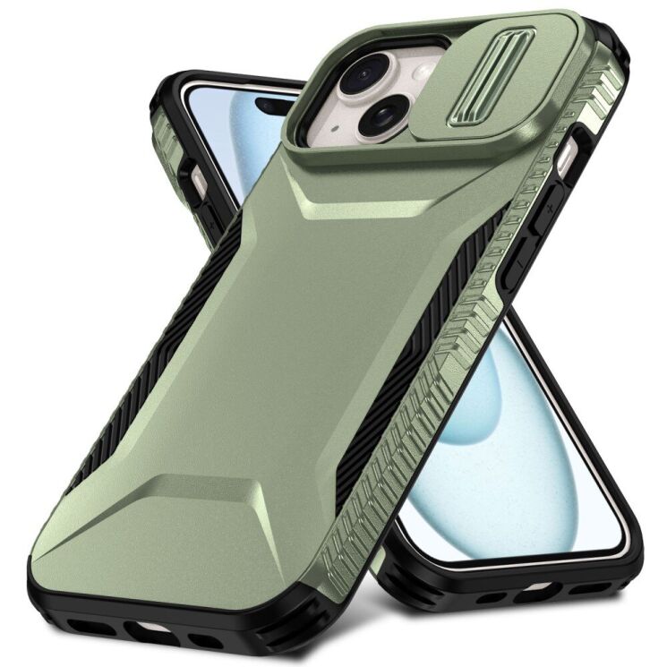 Защитный чехол UniCase Shuttle Guard для Apple iPhone 15 - Green: фото 2 из 7