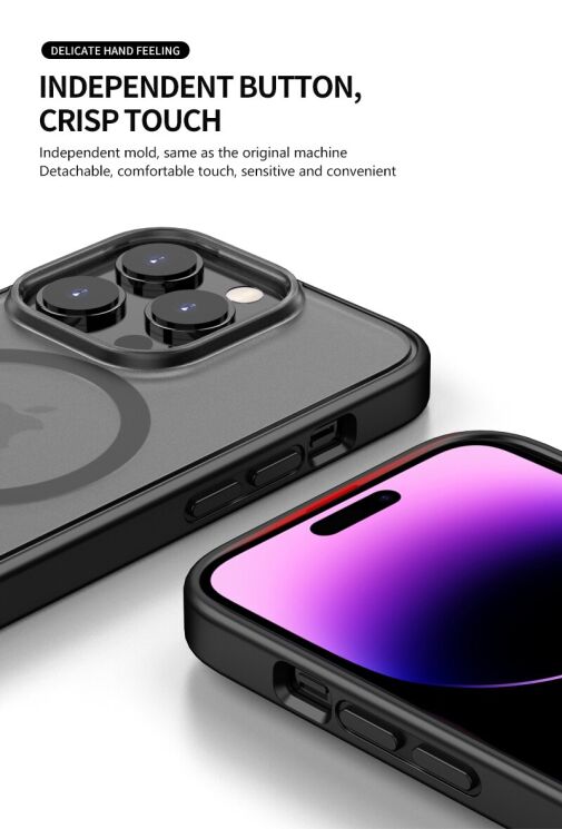 Защитный чехол UniCase Spectre Series для Apple iPhone 15 Pro - Black: фото 6 из 8