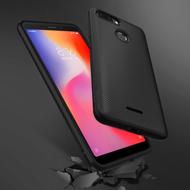 Защитный чехол UniCase Twill Soft для Xiaomi Redmi 6 - Black: фото 3 из 7