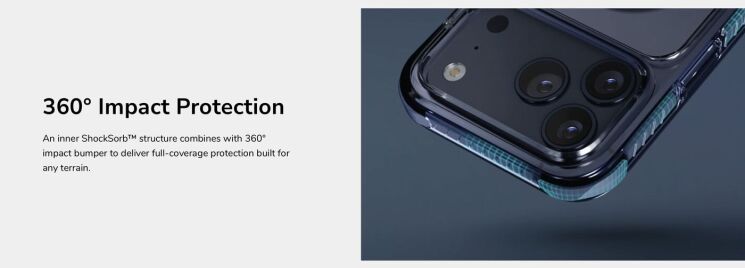 Защитный чехол UNIQ Combat для iPhone 17 Pro (UNIQ-IP6.3P(2025)-COMMCBLK) - Black: фото 4 из 5