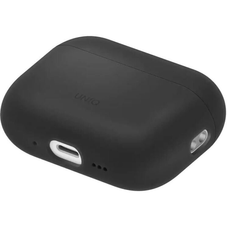 Защитный чехол UNIQ Lino для AirPods Pro 3 (UNIQ-AIRPODSPRO3-LINOCHRGRY) - Black (390182B) Защитный чехол UNIQ Lino для AirPods Pro 3 (UNIQ-AIRPODSPRO3-LINOCHRGRY) - Black: фото 2 из 11