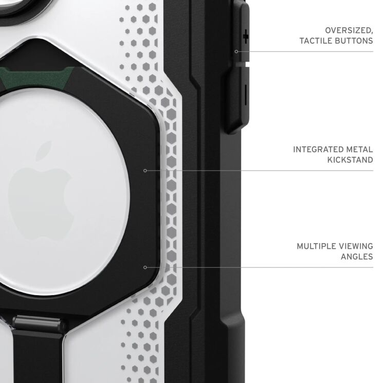 Защитный чехол URBAN ARMOR GEAR (UAG) Plasma XTE Pro для Apple iPhone 16 Pro Max - Ash / Titanium: фото 11 из 12