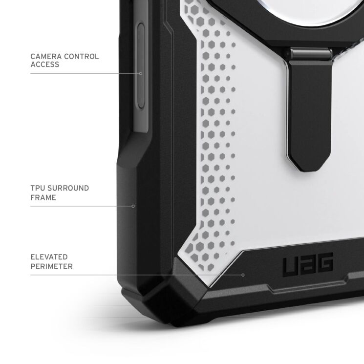 Защитный чехол URBAN ARMOR GEAR (UAG) Plasma XTE Pro для Apple iPhone 16 Pro Max - Ash / Titanium: фото 10 из 12