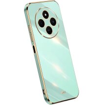 Защитный чехол XINLI Porcelain Design для Xiaomi Redmi 14C / Redmi A4 5G / Poco C75 - Cyan: фото 1 из 9