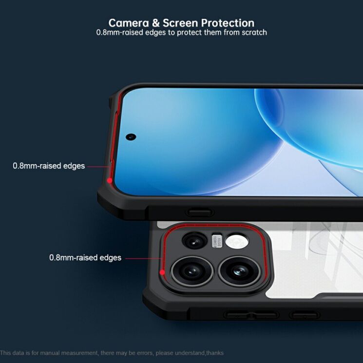 Захисний чохол XUNDD Rugged Case для OPPO Reno 16 F/FS - Black: фото 5 з 6