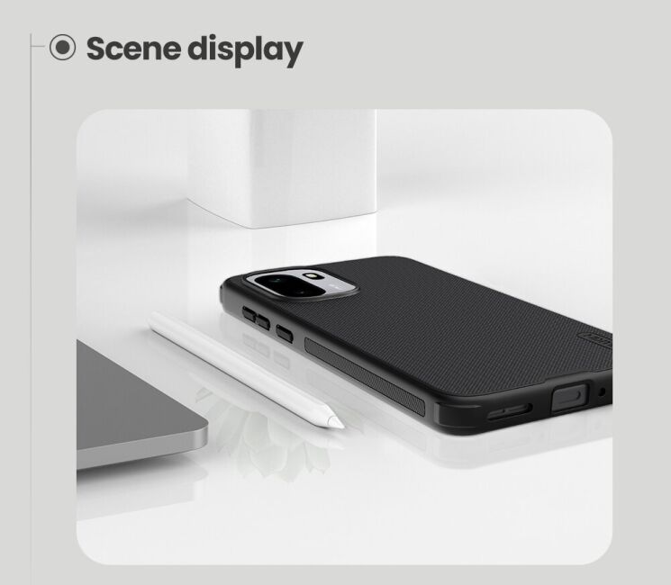 Защитный (PC+TPU) чехол NILLKIN Frosted Shield Pro Magnetic для OnePlus 15R / Ace 6 / Ace 6T - Black: фото 17 из 18