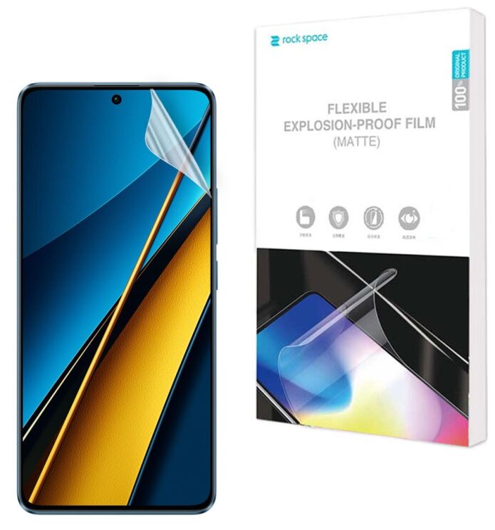 Антиблікова плівка на екран RockSpace Explosion-Proof Matte для Xiaomi Poco X6: фото 1 з 8