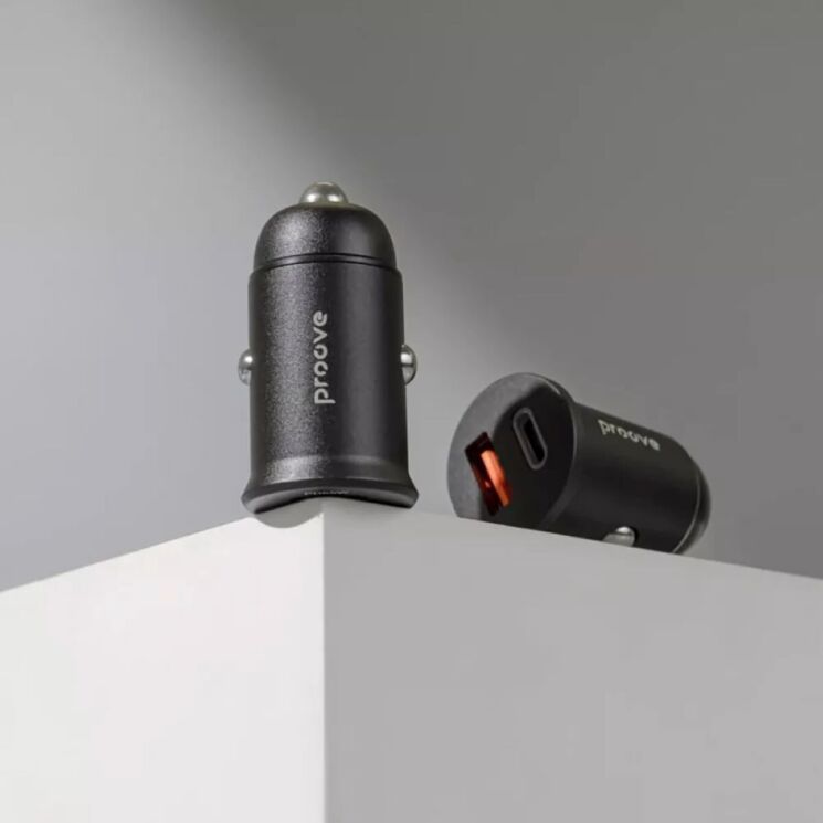 Автомобільний зарядний пристрій Proove Tiny Power Pro 65W (USB + Type-C) - Black: фото 6 з 9