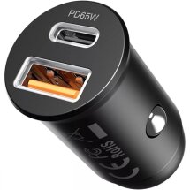 Автомобільний зарядний пристрій Proove Tiny Power Pro 65W (USB + Type-C) - Black: фото 1 з 9