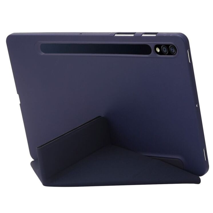 Чехол Deexe Origami Series для Samsung Galaxy Tab S10 Plus - Dark Blue: фото 2 из 4