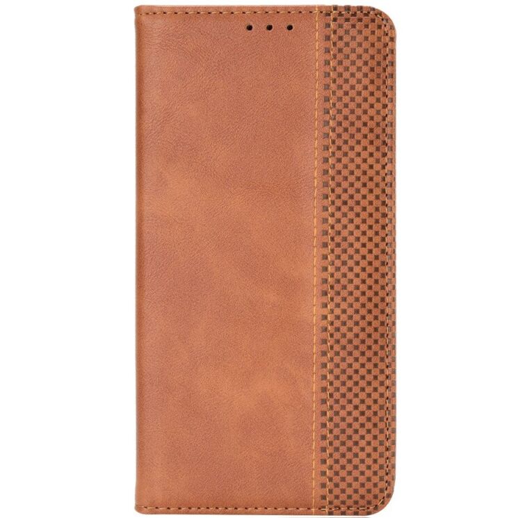 Чохол-книжка Deexe Retro Style для Motorola Edge 70 - Brown: фото 2 з 18