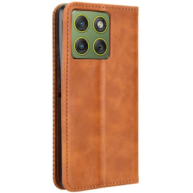 Чохол-книжка Deexe Retro Style для Motorola Edge 70 - Brown: фото 6 з 18