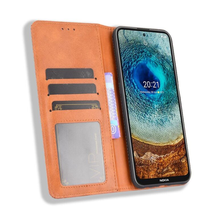 Чохол-книжка Deexe Retro Style для Nokia X10 / X20 - Brown: фото 4 з 13