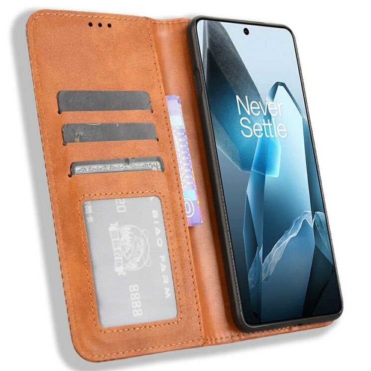 Чехол Deexe Retro Style для OnePlus 13 - Brown: фото 2 из 7