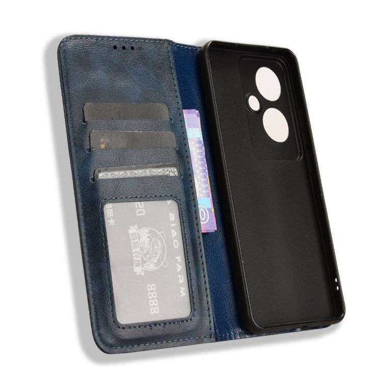 Чехол Deexe Retro Style для OPPO Reno 11 F - Blue: фото 4 из 7