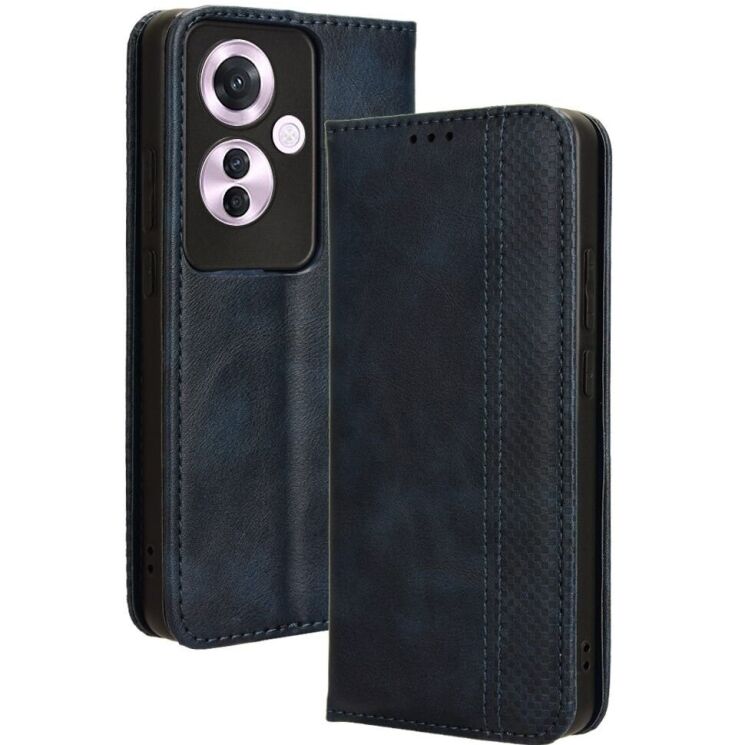 Чехол Deexe Retro Style для OPPO Reno 11 F - Blue: фото 1 из 7