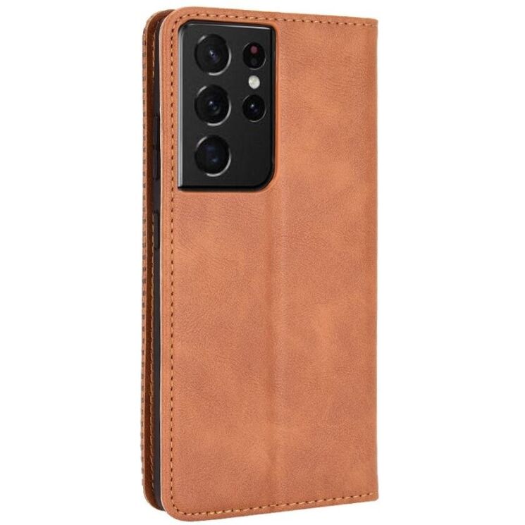 Чехол Deexe Retro Style для Samsung Galaxy S21 Ultra (G998) - Brown: фото 7 из 16