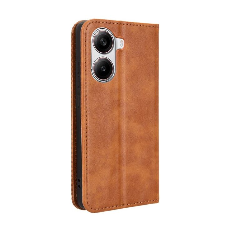 Чохол Deexe Retro Style для Xiaomi Poco X7 Pro - Brown: фото 3 з 15