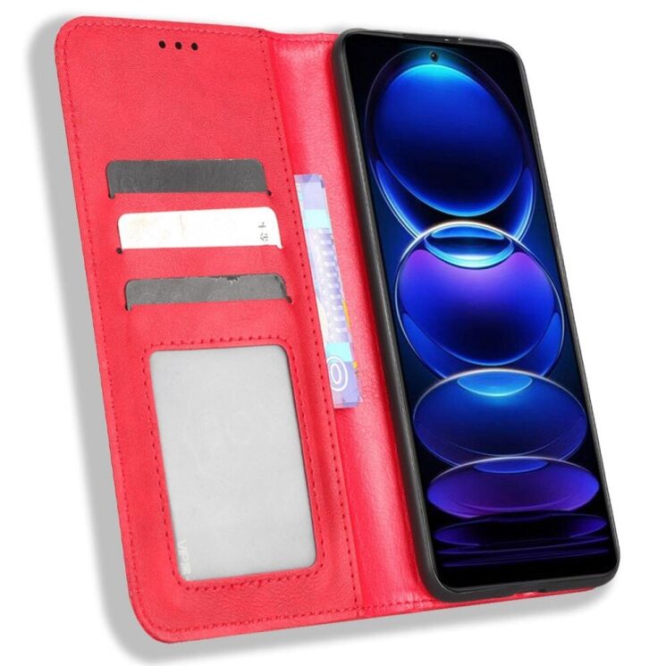 Чехол Deexe Retro Style для Xiaomi Redmi Note 12 5G / Poco X5 - Red: фото 2 из 7