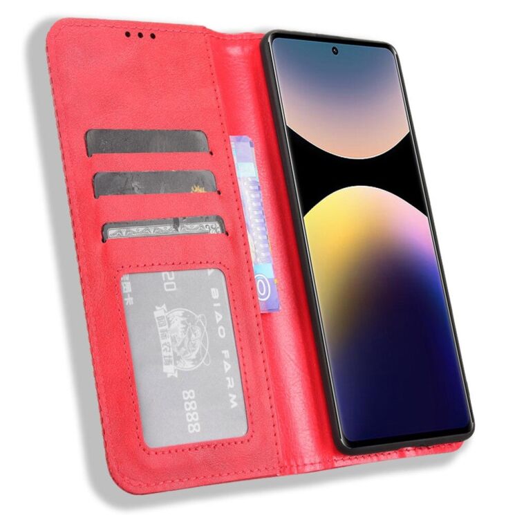 Чехол Deexe Retro Style для Xiaomi Redmi Note 14 Pro - Red: фото 2 из 7