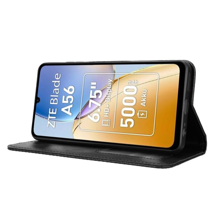 Чехол-книжка Deexe Retro Style для ZTE Blade A56 - Black: фото 7 из 18
